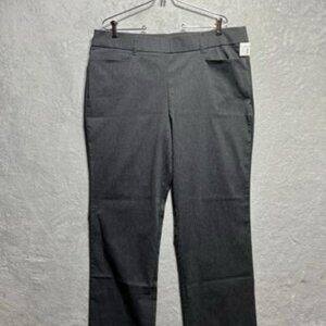 NWT Maurices XXL Gray Charcoal Bengaline Mid-Rise Bootcut Pull-On Dress Pants